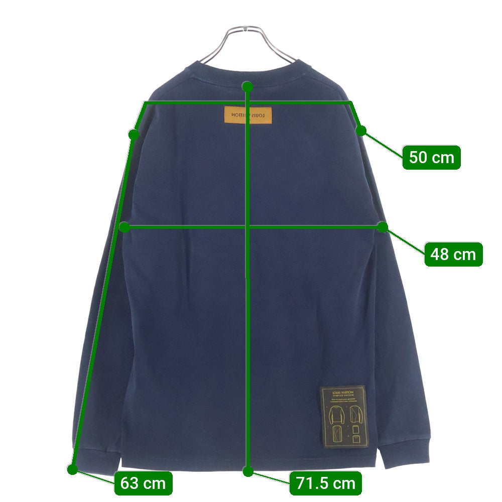 LOUIS VUITTON(ルイヴィトン) 21SS インサイドアウト クルーネック長袖Tシャツカットソー ロンT ネイビー RM211Q JYN HIY46W