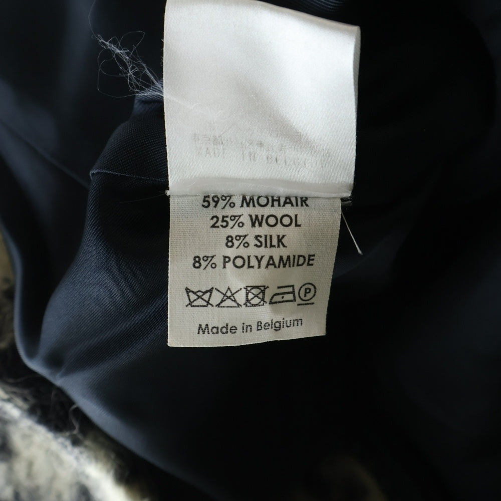 DRIES VAN NOTEN(ドリスヴァンノッテン) Wool Silk Blend chester Coat ウール シルク混 チェック柄 チェスターコート ホワイト/ブラック レディース