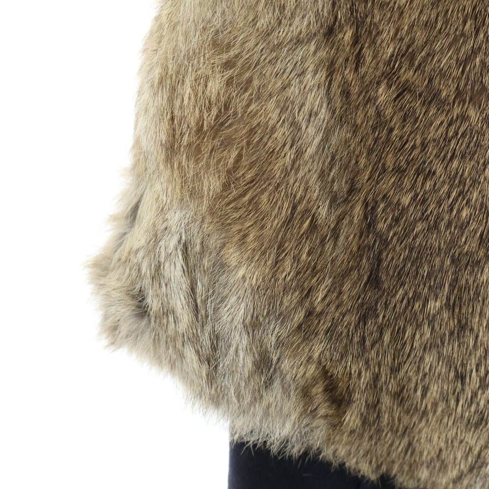 MARNI(マルニ) レイヤード ファーブルゾンジャケット ネイビー/ブラウン レディースW11JKMK04U00P0189