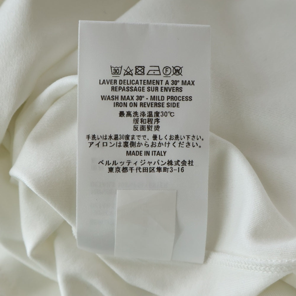 Berluti(ベルルッティ) スクリットロゴ刺繍 クルーネック半袖Tシャツカットソー ホワイト R23JRS80JAWK