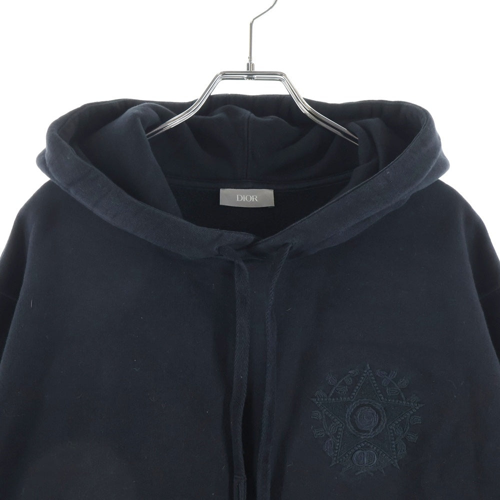 Christian Dior(クリスチャンディオール) 22AW ロゴ刺繍 プルオーバーパーカー フーディ ブラック 243J691D0531