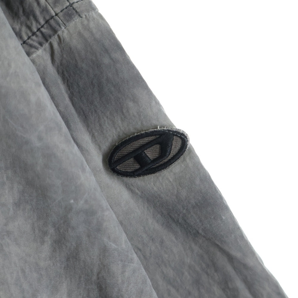 DIESEL(ディーゼル) 25SS J-Noode-A Packable hooded anorak jacket A16207 ナイロン ハーフジップ アノラックジャケット グレー