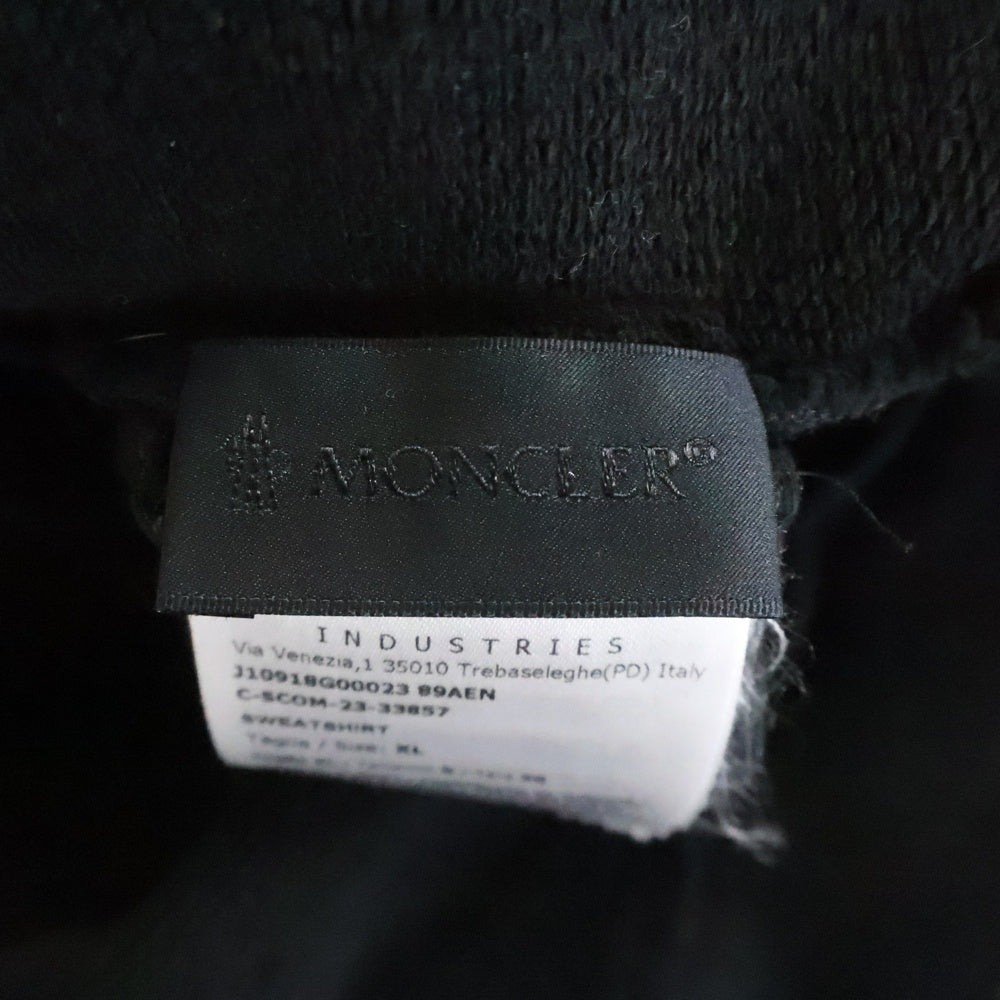 MONCLER(モンクレール) 24SS SWEAT SHIRT ロゴ刺繍 クルーネックスウェットトレーナー ブラック J10918G00023 89AEN