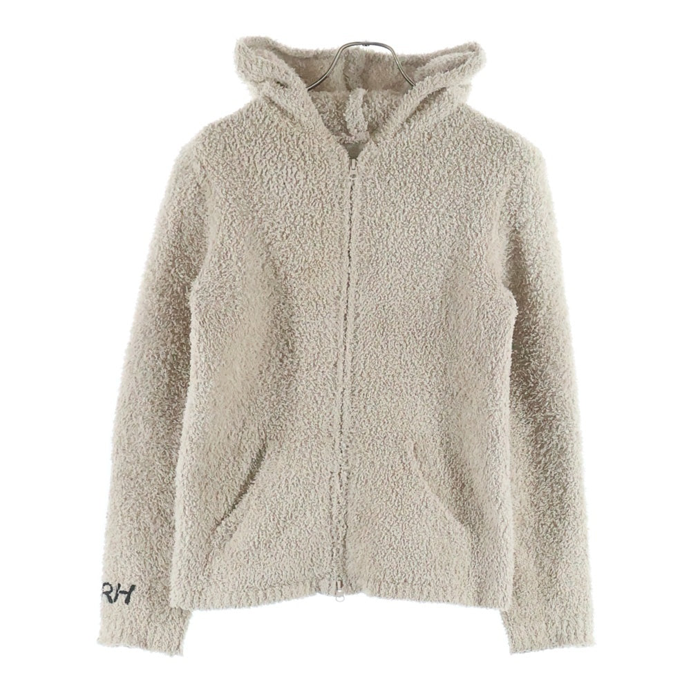 BAREFOOT DREAMS(ベアフットドリームス) ×Ron Herman C574 ロンハーマン 袖RHワンポイントロゴ刺繍 パイルジップアップパーカー フーディ