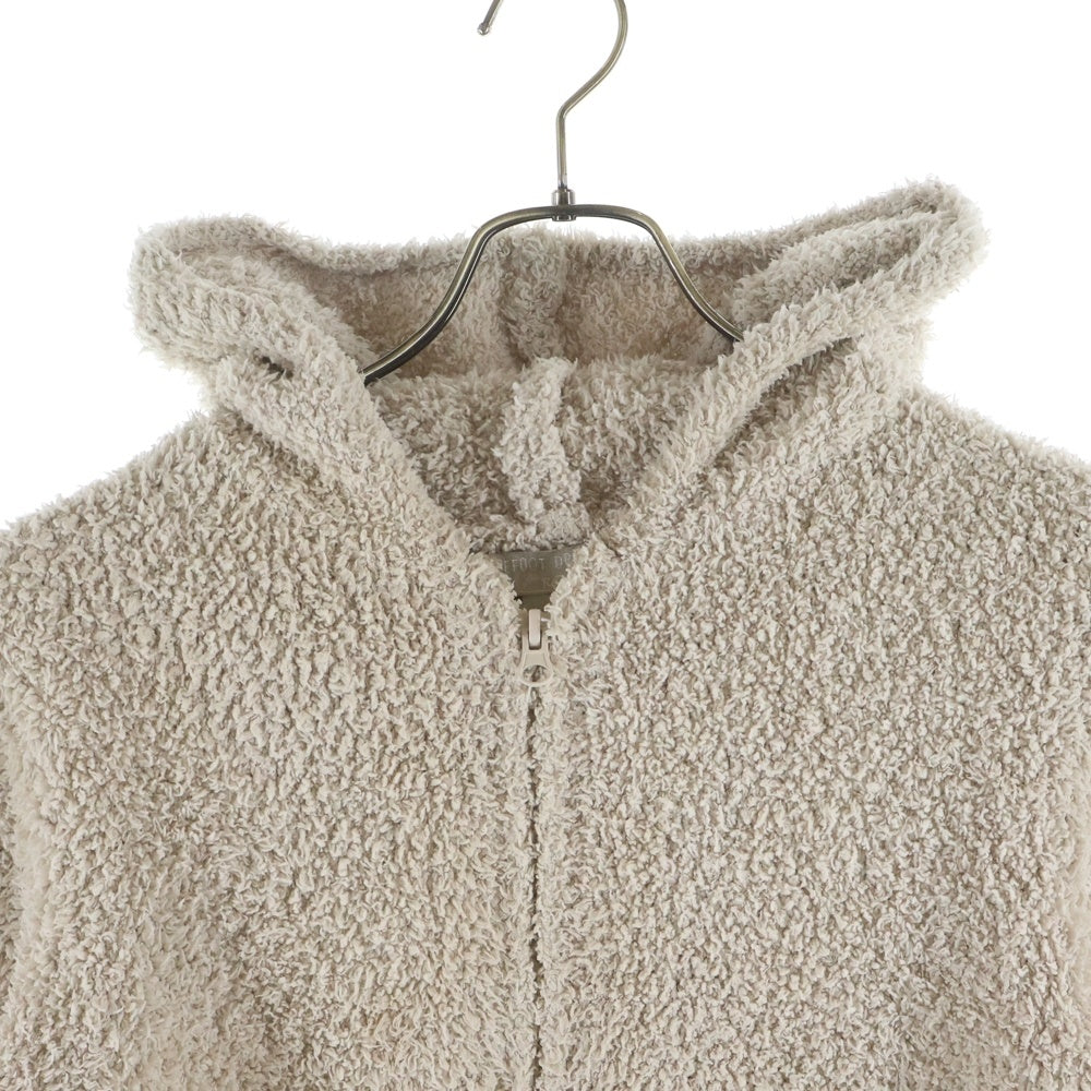 BAREFOOT DREAMS(ベアフットドリームス) ×Ron Herman C574 ロンハーマン 袖RHワンポイントロゴ刺繍 パイルジップアップパーカー フーディ