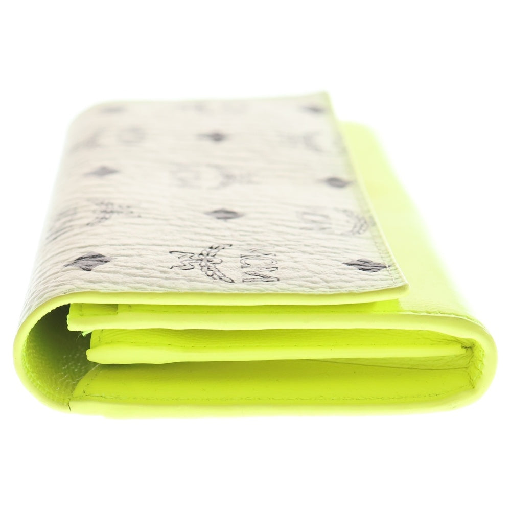 MCM(エム シー エム) ×GUILD PRIME WILDER VISETOS ×ギルドプライム 総柄 長財布 ホワイト/イエロー MYL9SWI02 レディース