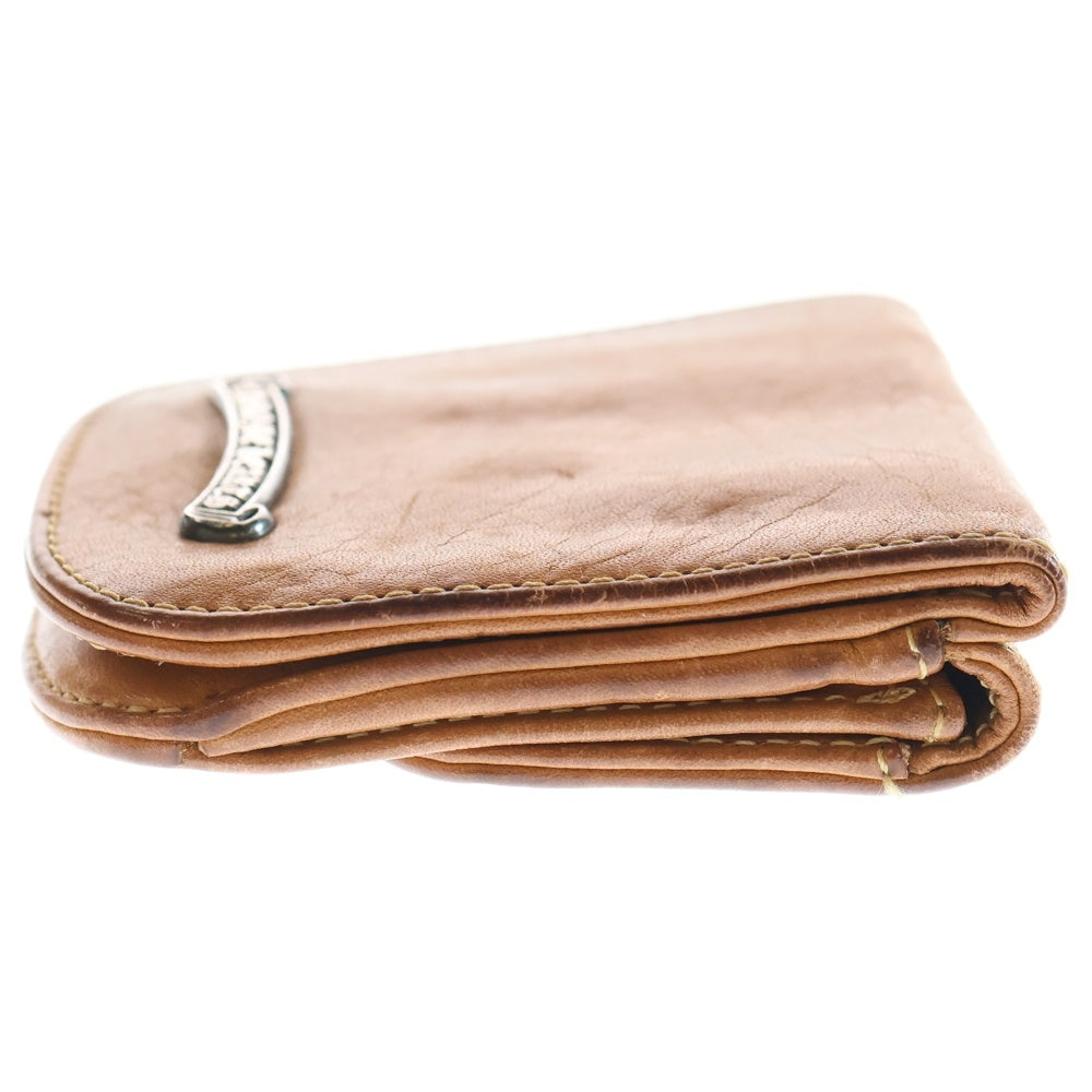 CHROME HEARTS(クロムハーツ) TAXI タクシー スクロールラベル レザーコインケース ウォレット ブラウン