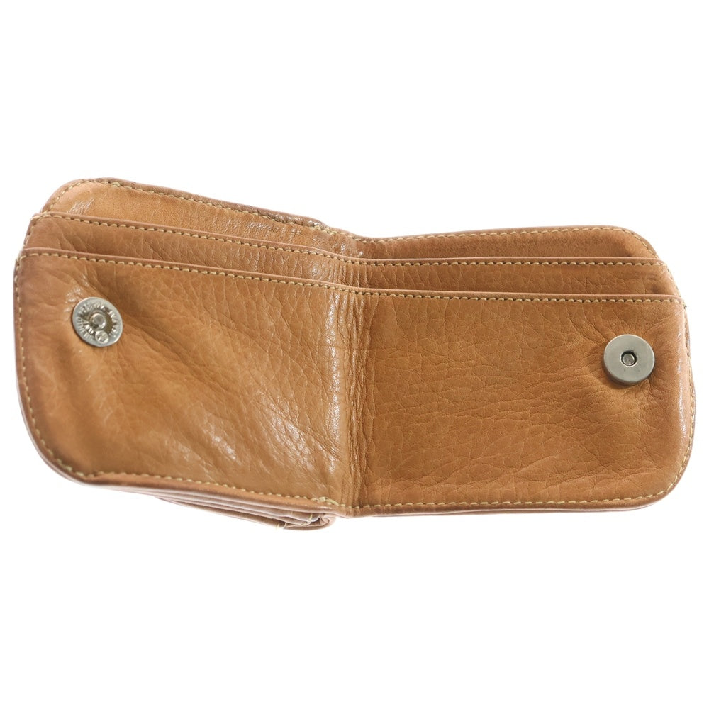 CHROME HEARTS(クロムハーツ) TAXI タクシー スクロールラベル レザーコインケース ウォレット ブラウン