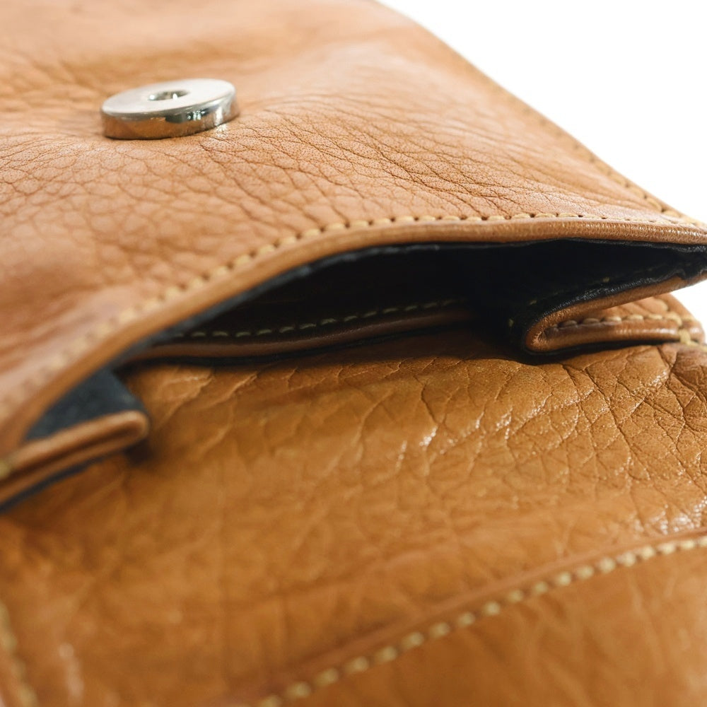 CHROME HEARTS(クロムハーツ) TAXI タクシー スクロールラベル レザーコインケース ウォレット ブラウン