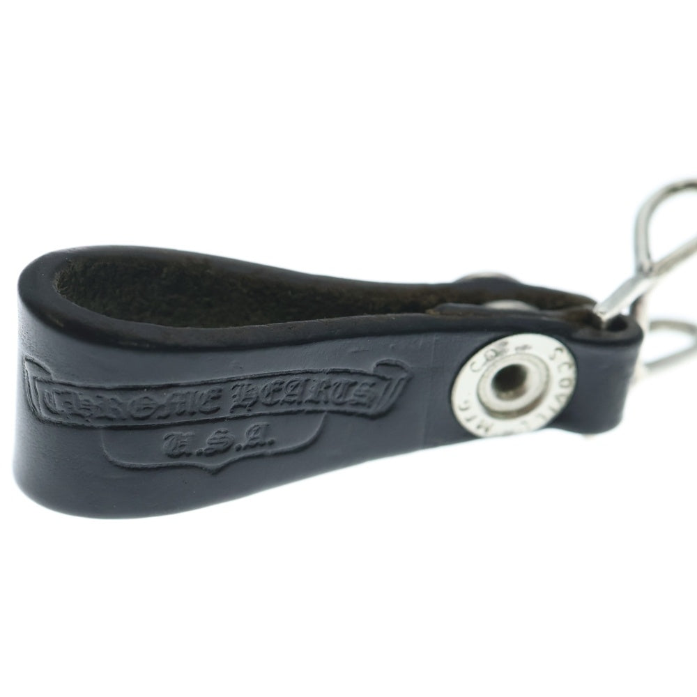 CHROME HEARTS(クロムハーツ) BELT LOOP ケルティックボールボタン レザーベルトループ ブラック