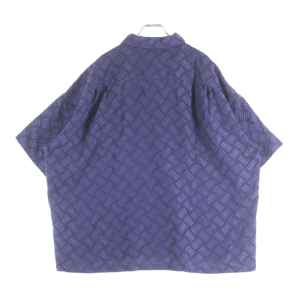 TIGHTBOOTH(タイトブース) CHECKER PLATE HALF ZIP SHIRT チェッカー プレート ハーフジップ 半袖シャツ パープル