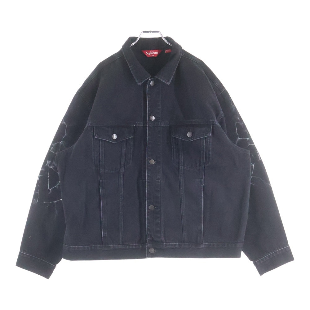 SUPREME(シュプリーム) 23SS Shibori Denim Trucker Jacket シボリ デニムトラッカージャケット デニムジャケット ブラック