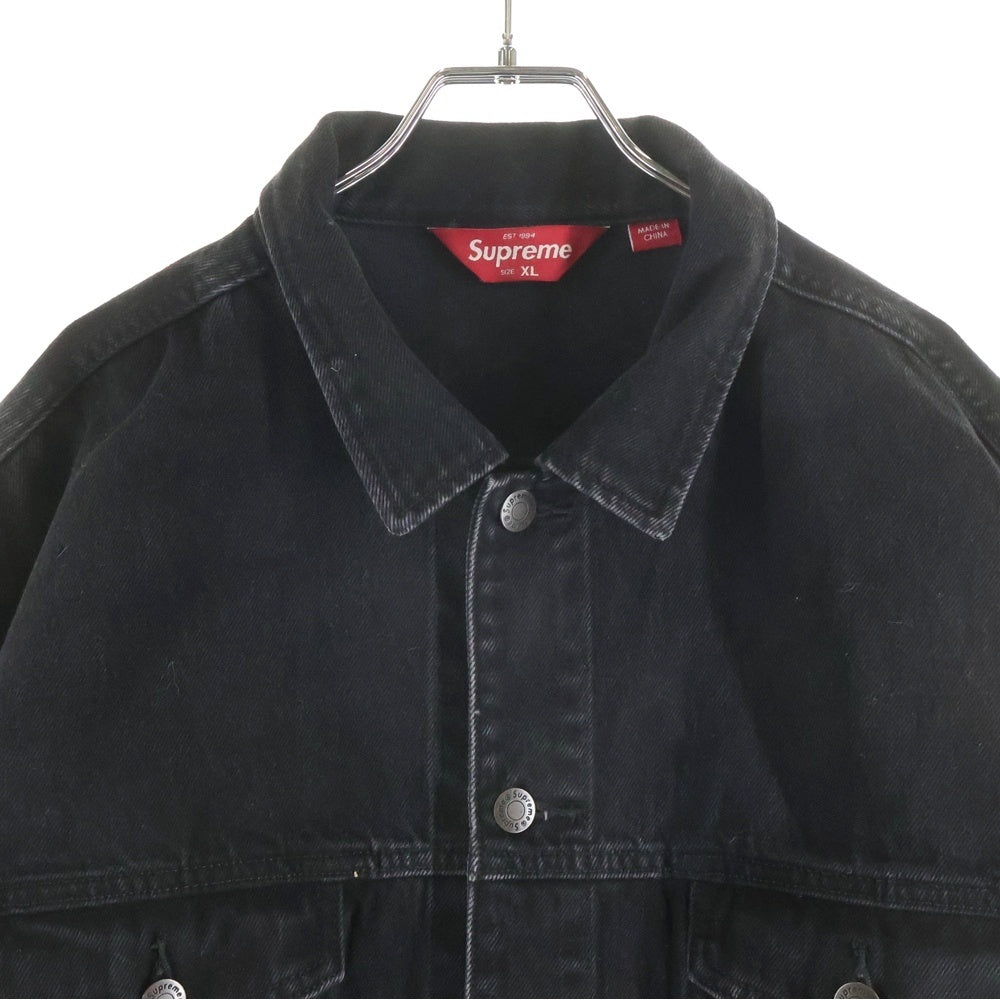 SUPREME(シュプリーム) 23SS Shibori Denim Trucker Jacket シボリ デニムトラッカージャケット デニムジャケット ブラック