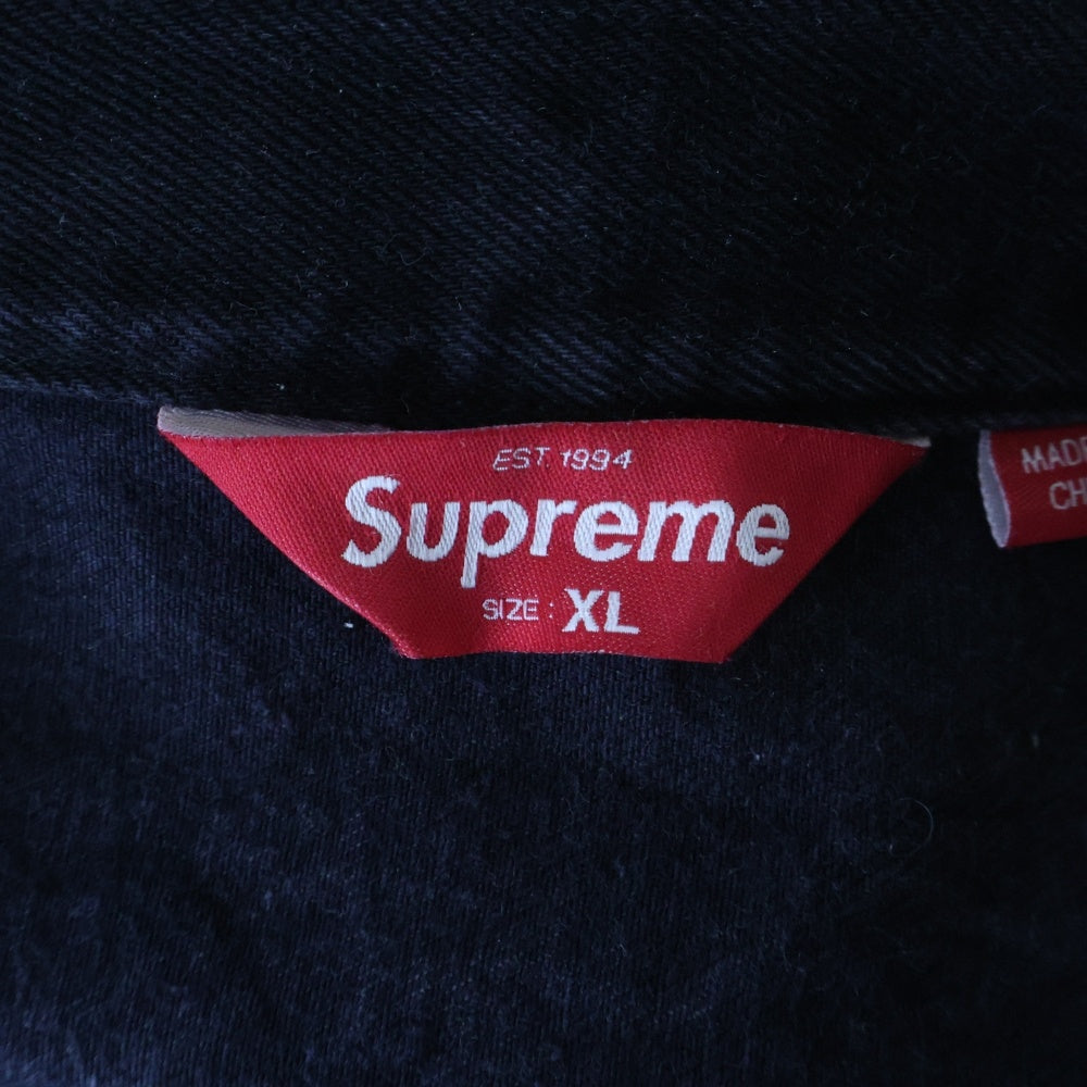 SUPREME(シュプリーム) 23SS Shibori Denim Trucker Jacket シボリ デニムトラッカージャケット デニムジャケット ブラック