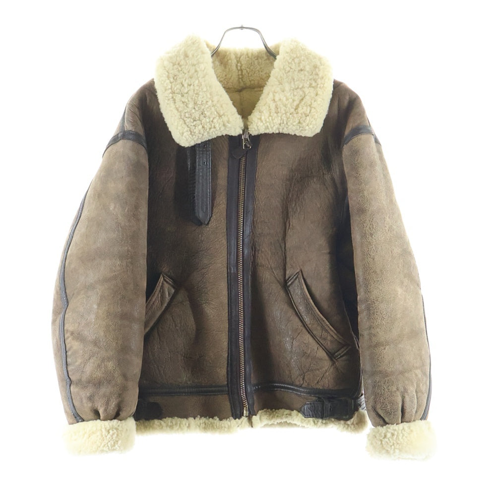 AVIREX(アヴィレックス) YPE B-3 ボアフリース ムートン レザー フライトジャケット ブラウン 33H5595