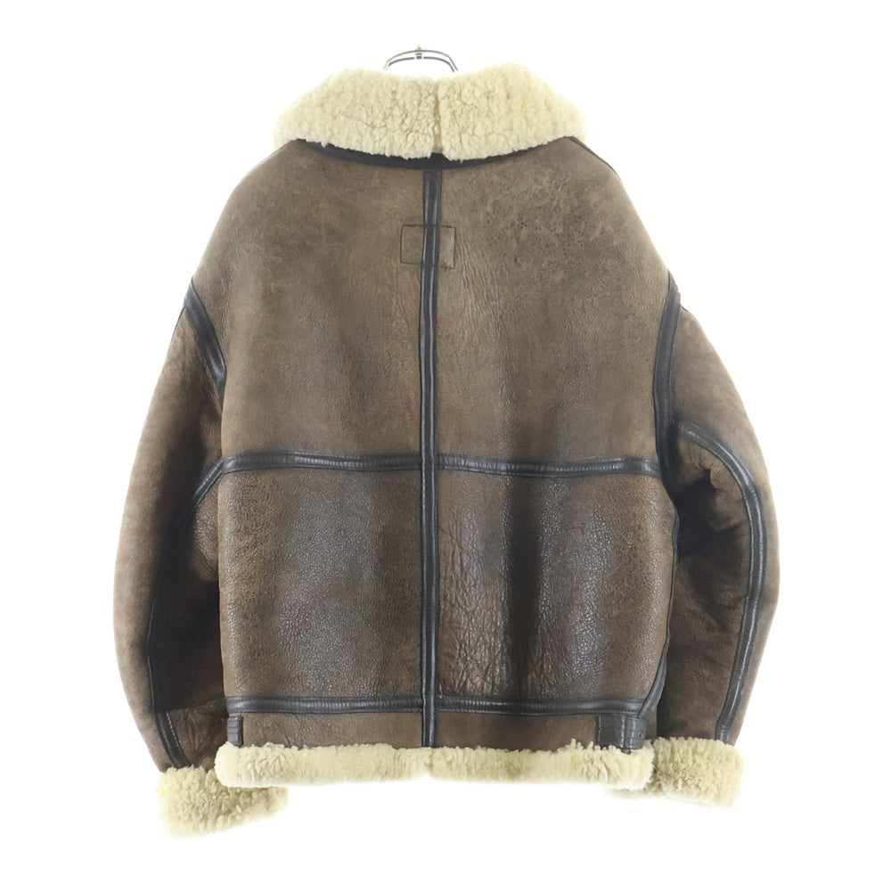 AVIREX(アヴィレックス) YPE B-3 ボアフリース ムートン レザー フライトジャケット ブラウン 33H5595