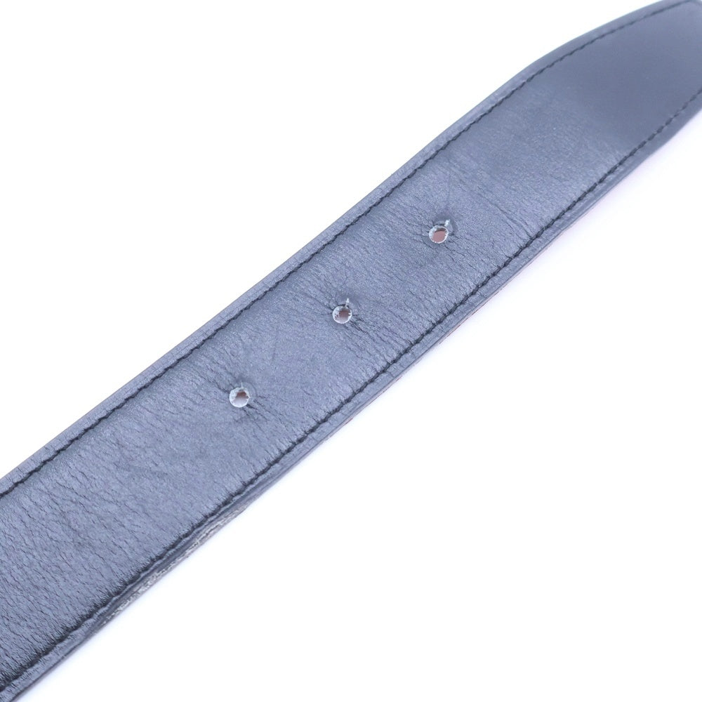 HERMES(エルメス) コンスタンス Hバックル Y刻印 ゴールド金具 レザー ベルト ブラック/オレンジ レディース