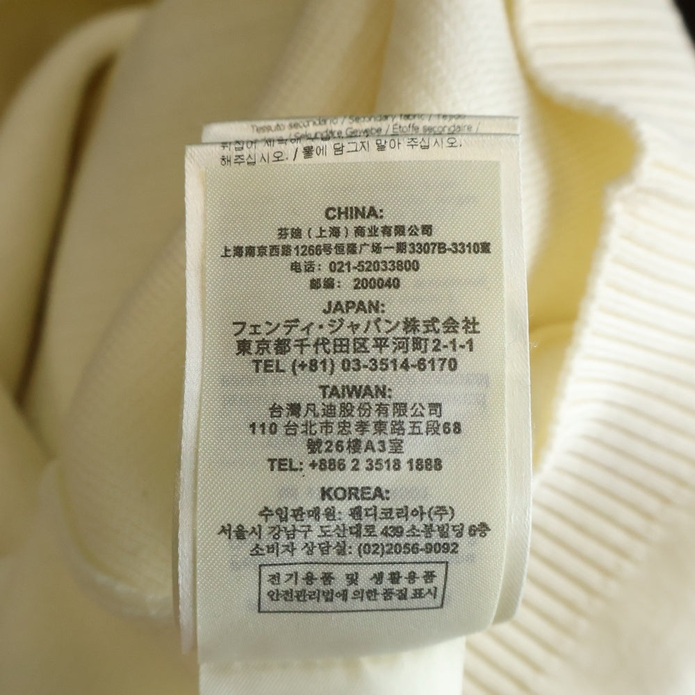 FENDI(フェンディ) 20SS ズッカ柄メッシュポケット クルーネックニット セーター ベージュ レディース FAE536 AAXS