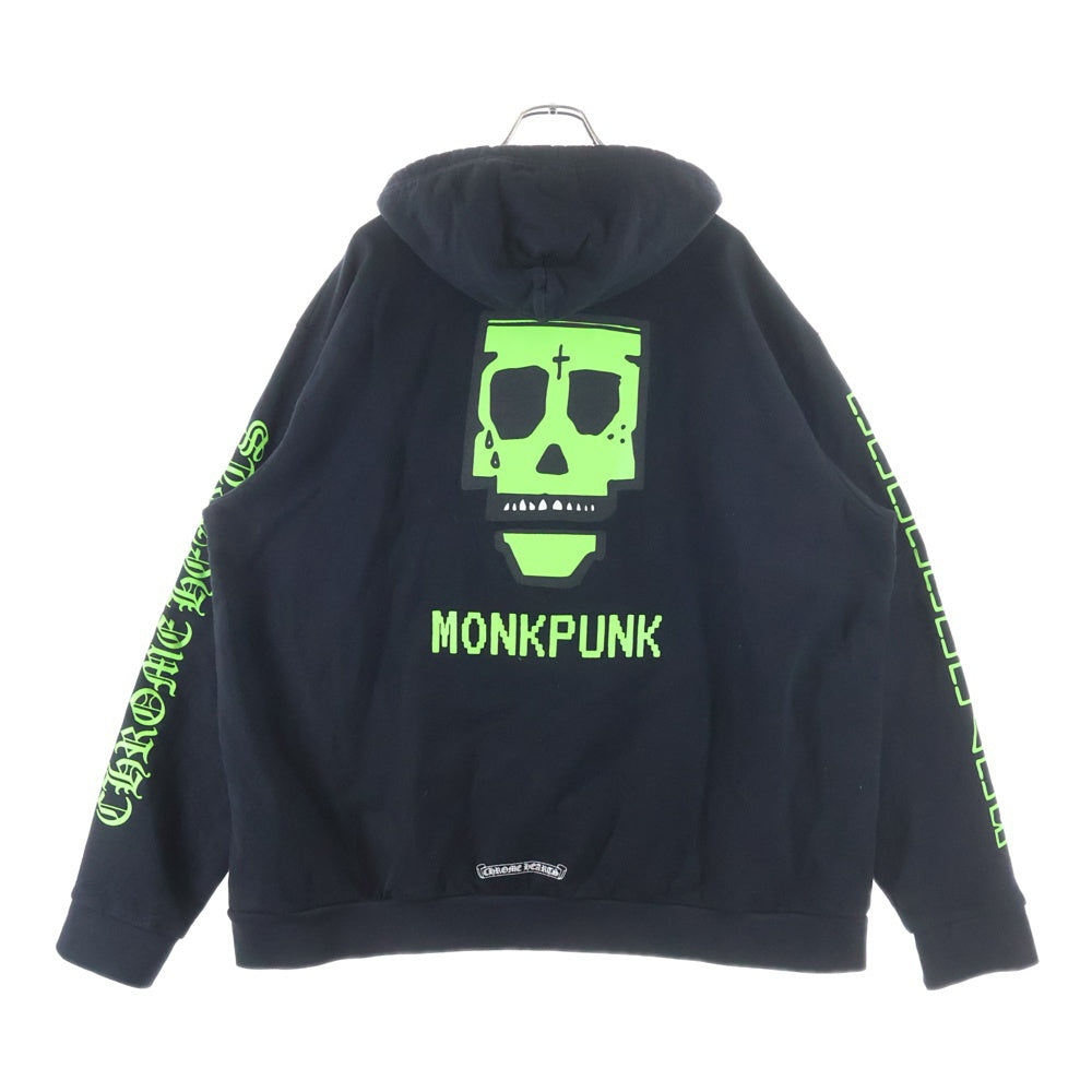 CHROME HEARTS(クロムハーツ) ×Purplehaus MONKPUNK HD PLVR パープルハウス モンクパンク バンダナ プリント プルオーバーパーカー フーディ ブラック/グリーン