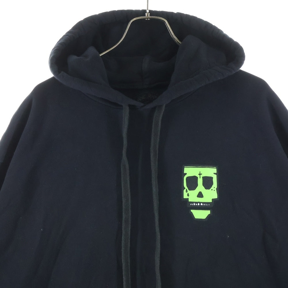 CHROME HEARTS(クロムハーツ) ×Purplehaus MONKPUNK HD PLVR パープルハウス モンクパンク バンダナ プリント プルオーバーパーカー フーディ ブラック/グリーン