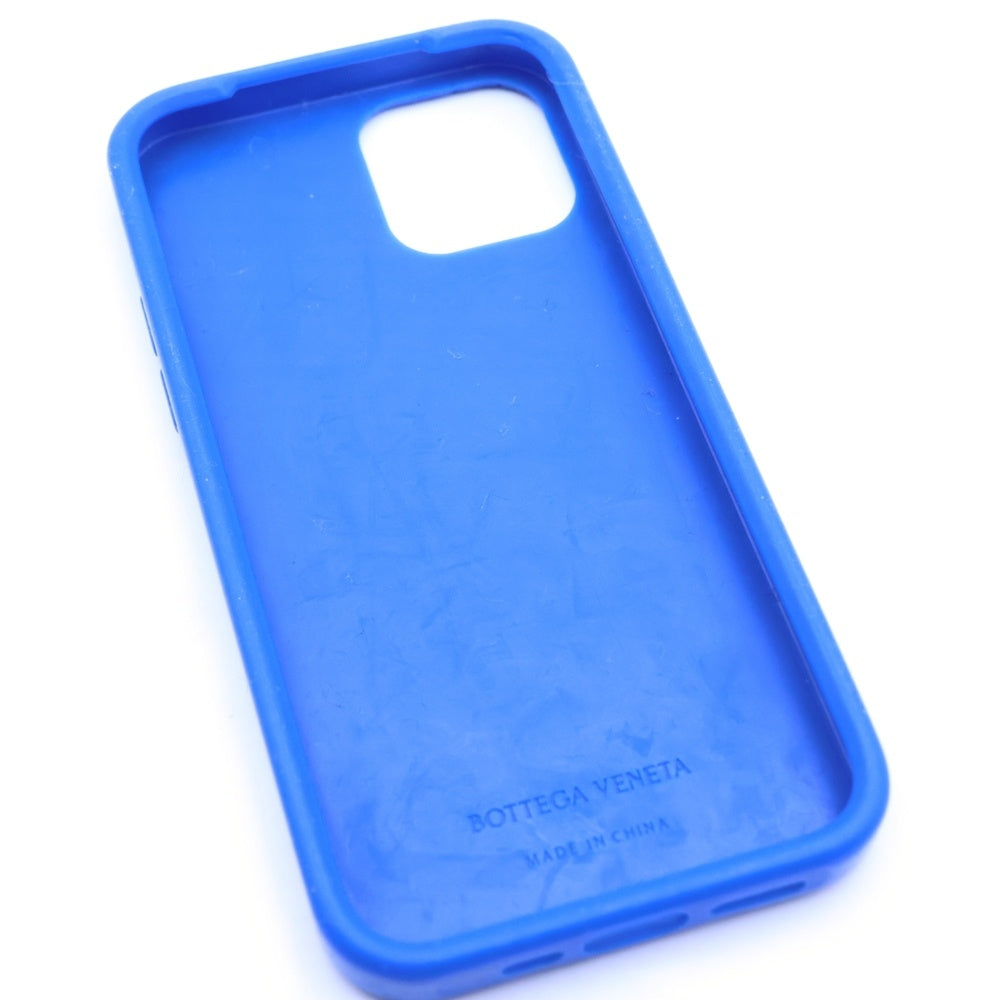 BOTTEGA VENETA(ボッテガヴェネタ) iPhone 13 Pro MAX Case 690826 イントレチャート ラバーシリコン アイフォン13プロマックス スマートフォンケース ブルー