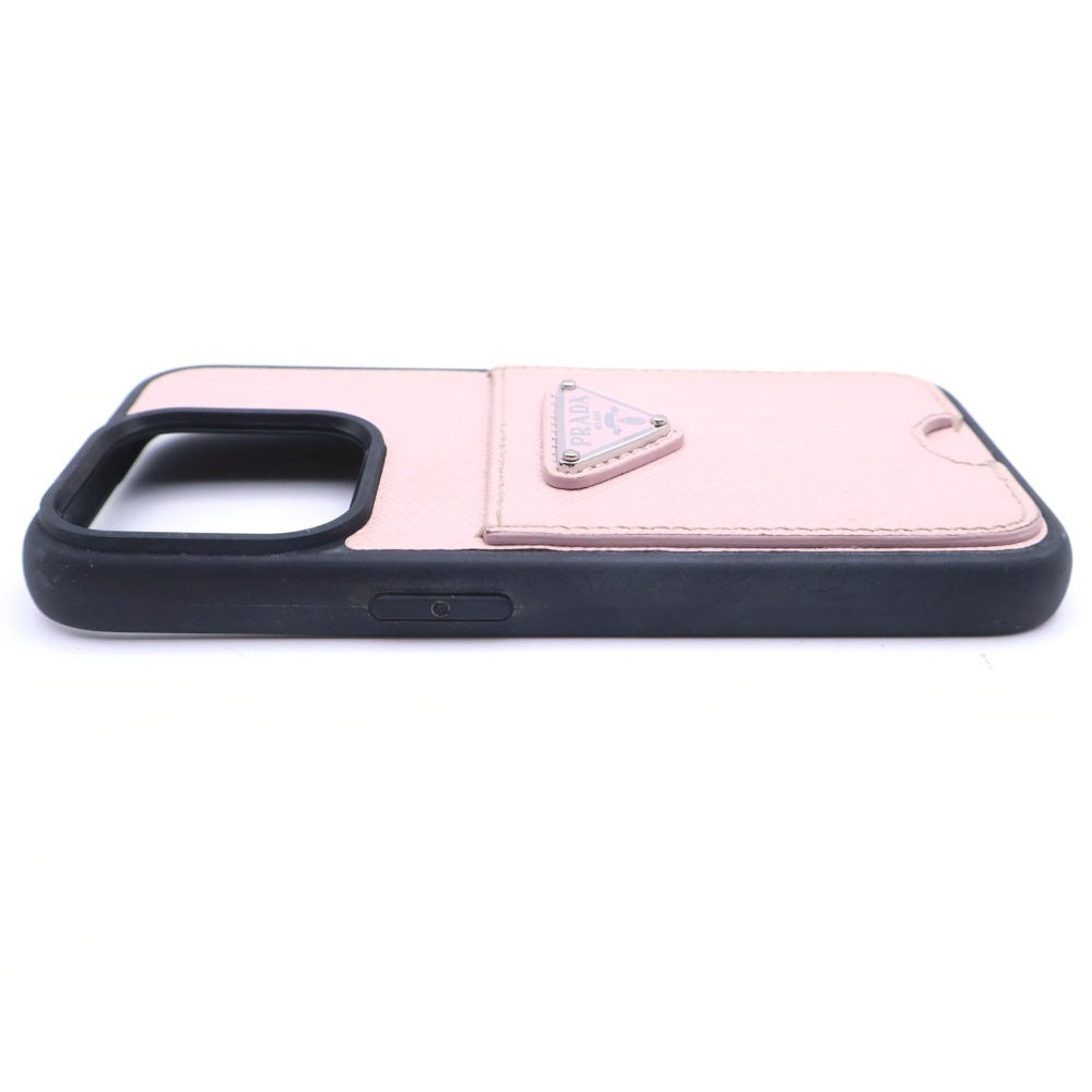 PRADA(プラダ) iphone 15 Pro 1ZH162 トライアングルロゴ アイフォン15プロ スマートフォンケース ピンク