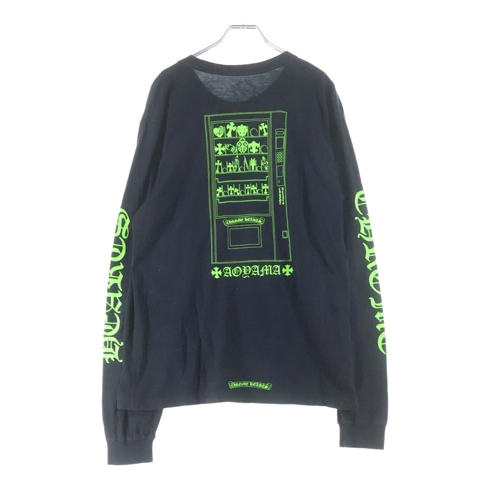 CHROME HEARTS(クロムハーツ) AOYAMA Limited Vending Machine L/S 青山限定 ベンディングマシーン クルーネック長袖Tシャツ ブラック/グリーン