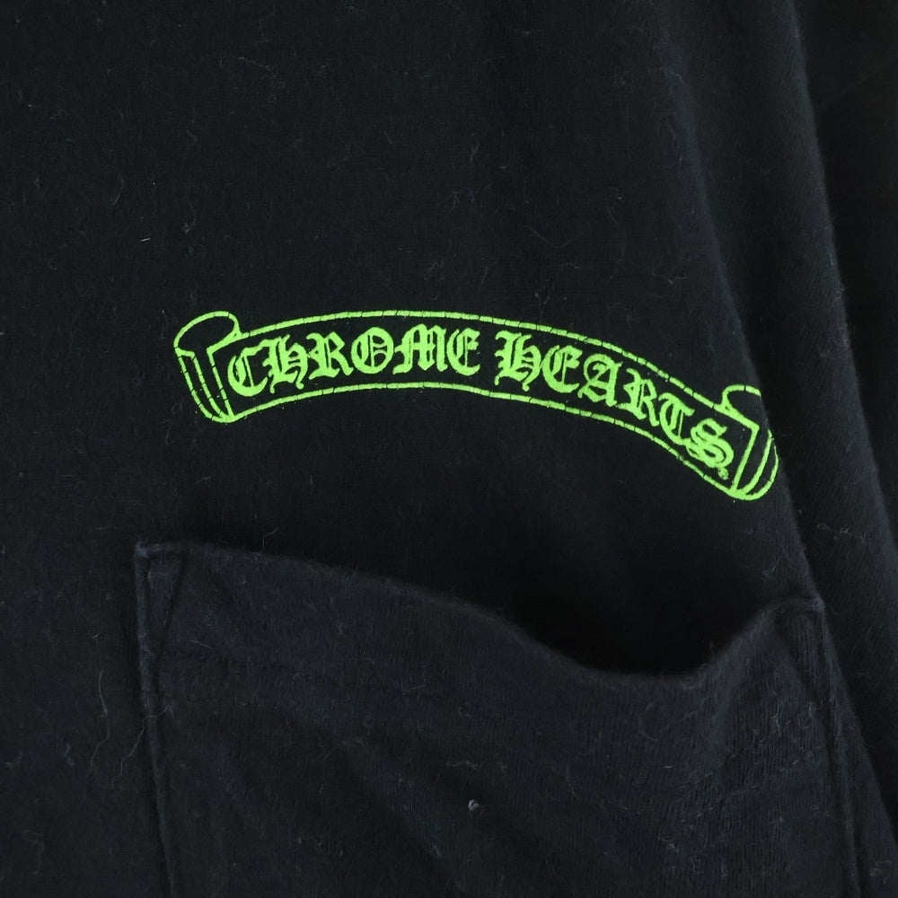 CHROME HEARTS(クロムハーツ) AOYAMA Limited Vending Machine L/S 青山限定 ベンディングマシーン クルーネック長袖Tシャツ ブラック/グリーン