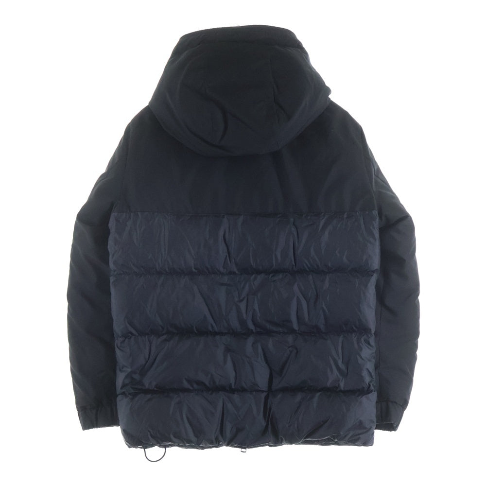 MONCLER(モンクレール) 20AW PERNON F20911B52900 パーノン 袖ライン フロントワンポイントラバーロゴ ジップアップダウンジャケット ブラック