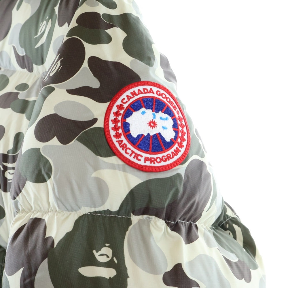 CANADA GOOSE(カナダグース) 23AW ×A BATHIN APE ABC CAMO CROFTON PUFFER ×ア ベイシング エイプ カモフラージュダウンジャケット ホワイト/迷彩 7999MBC