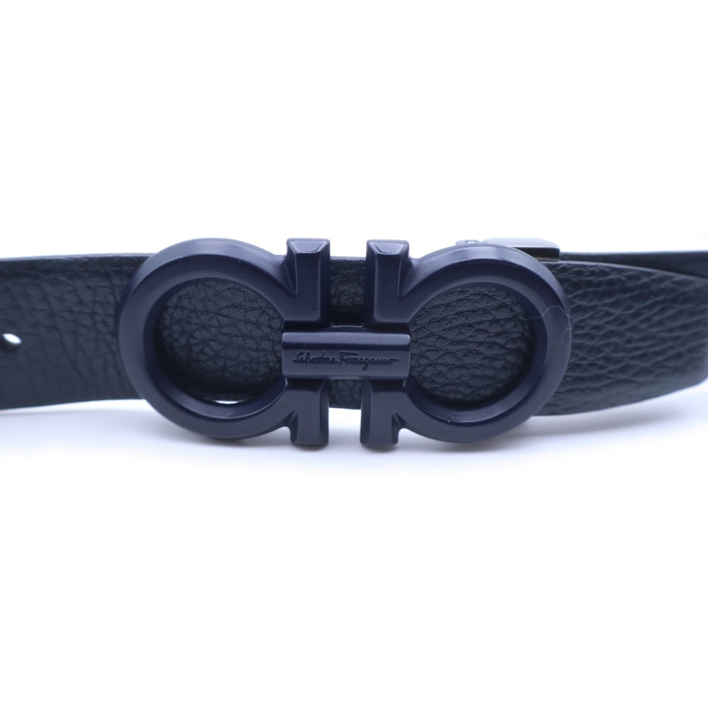 Salvatore Ferragamo(サルヴァトーレ フェラガモ) DOUBLE GANCINI ダブルガンチーニ ベルト ネイビー