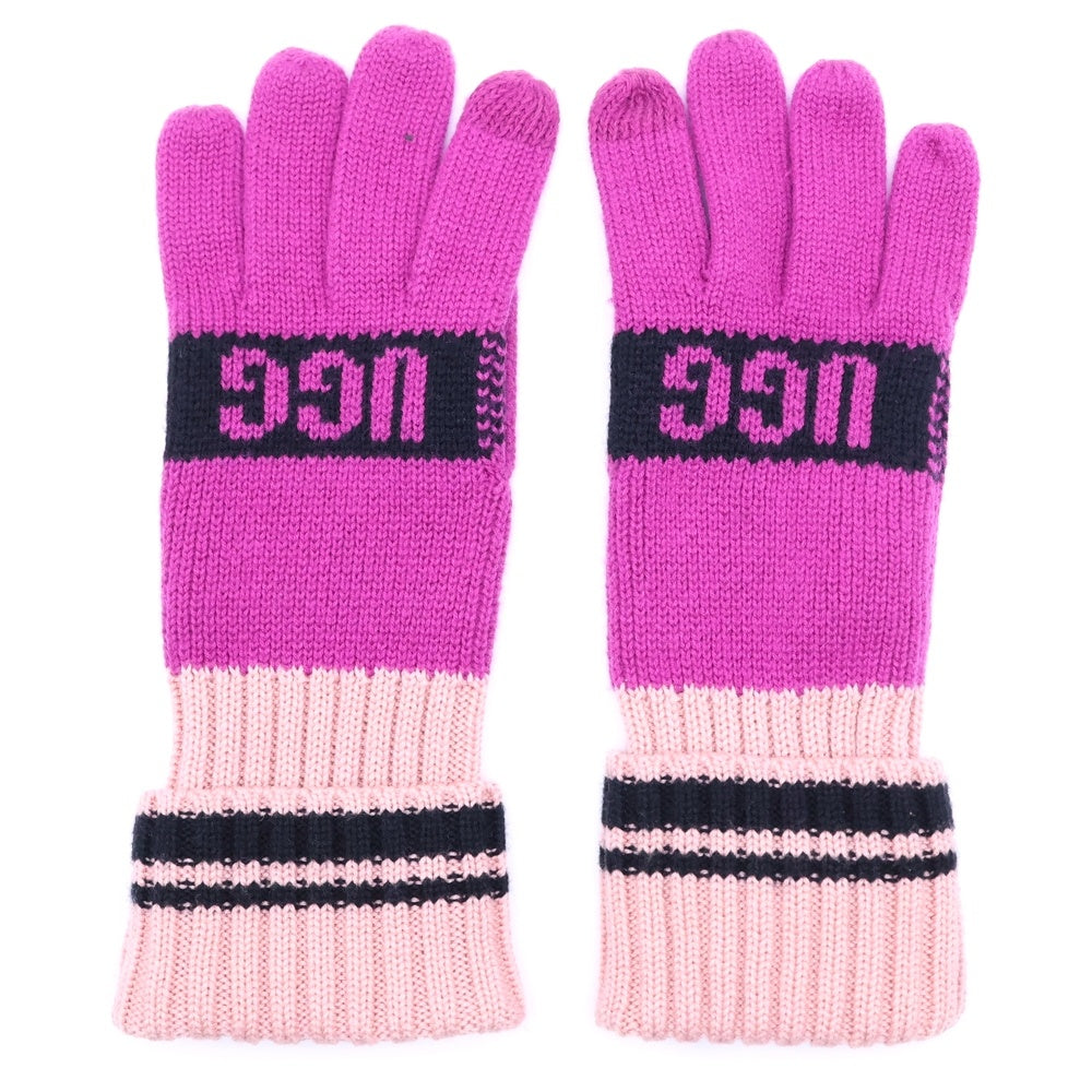 UGG(アグ) W KNIT GRAPHIC LOGO GLOVE WITH TOUCH 20169 グラフックロゴ ニットグローブ 手袋 パープル レディース