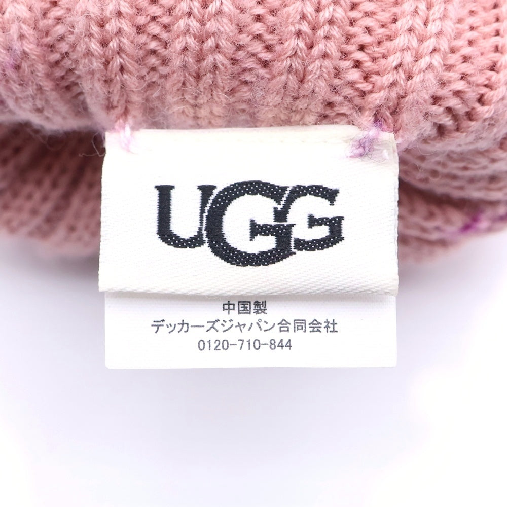 UGG(アグ) W KNIT GRAPHIC LOGO GLOVE WITH TOUCH 20169 グラフックロゴ ニットグローブ 手袋 パープル レディース