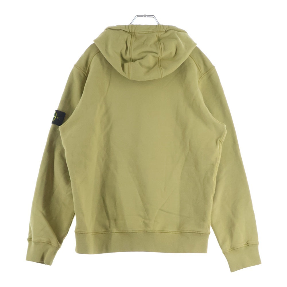 STONE ISLAND(ストーンアイランド) 21AW BRUSHED COTTON FLEECE 751564120 ブラッシュドパッチプルオーバーパーカー 751564120 グリーン