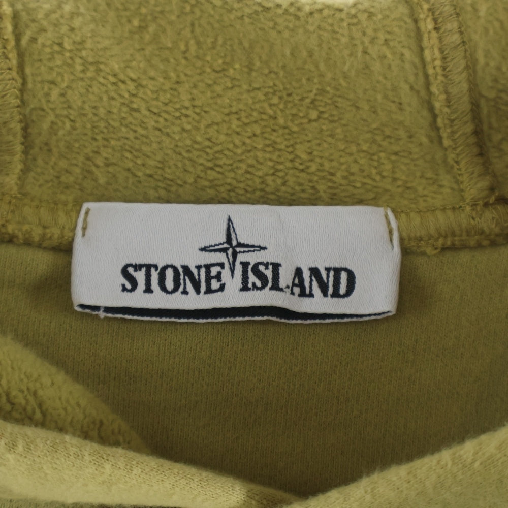 STONE ISLAND(ストーンアイランド) 21AW BRUSHED COTTON FLEECE 751564120 ブラッシュドパッチプルオーバーパーカー 751564120 グリーン