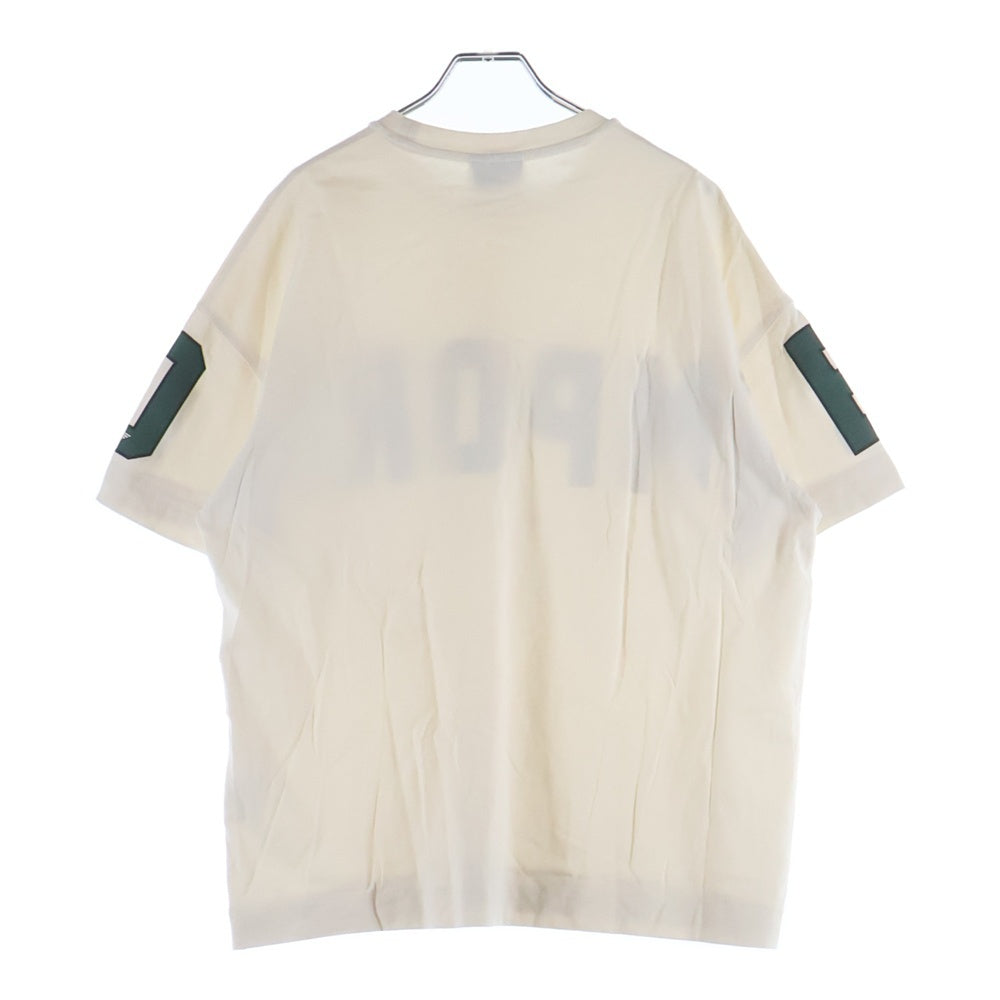 EMPORIO ARMANI(エンポリオアルマーニ) フロントロゴプリントクルーネック半袖Tシャツカットソー ホワイト 3L1TFQ