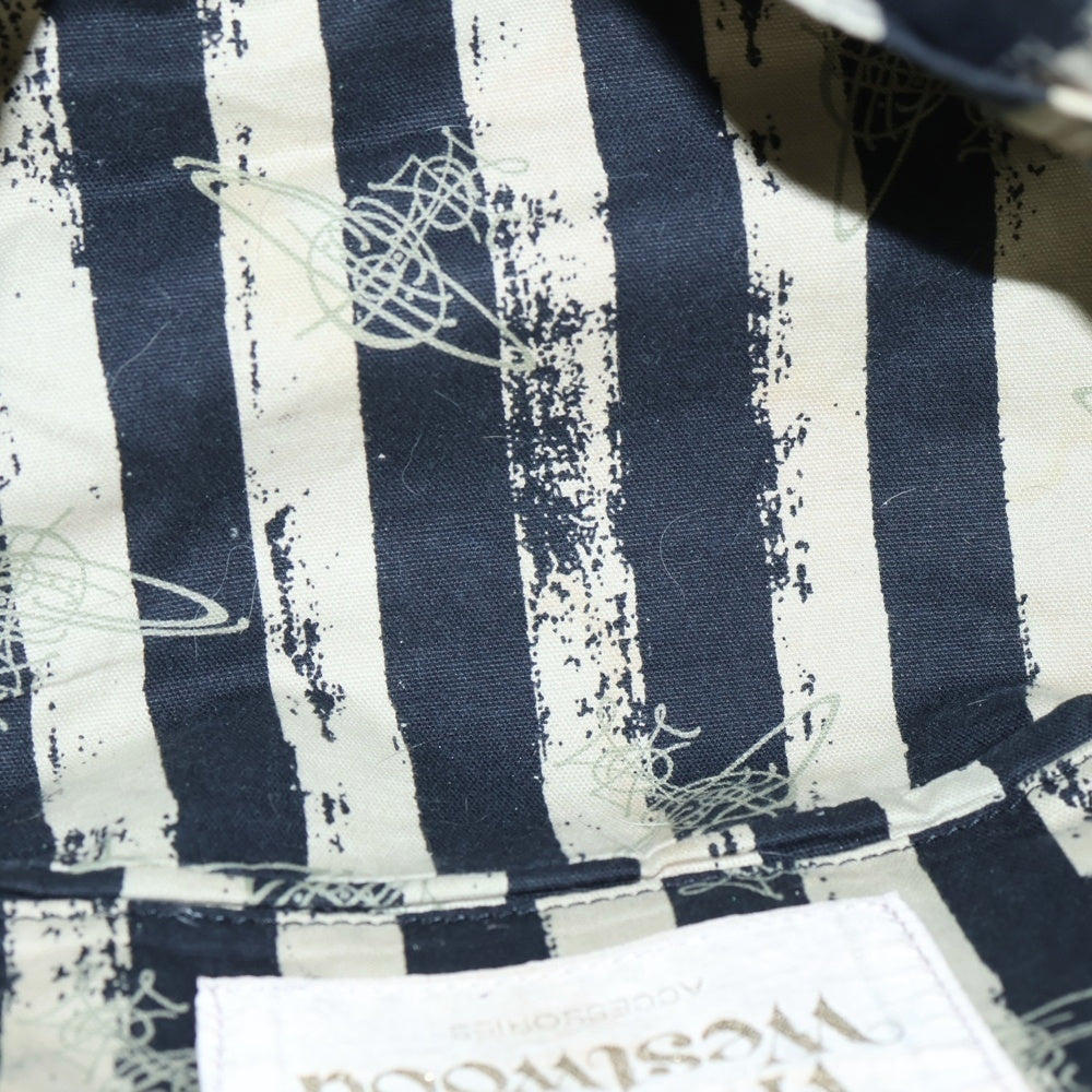 Vivienne Westwood(ヴィヴィアンウエストウッド) ビッグオーブロゴ デニムショルダーバッグ ブラック レディース