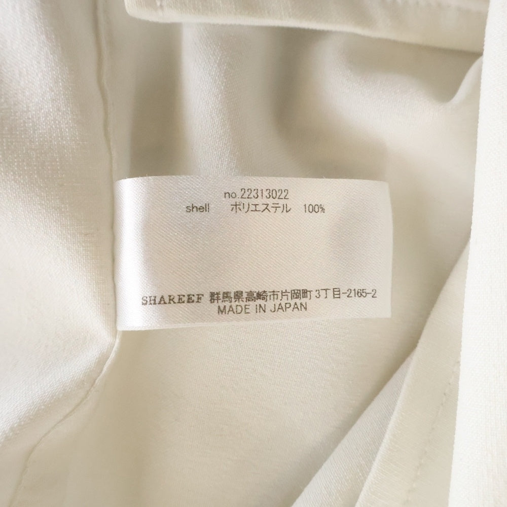 SHAREEF(シャリーフ) 22SS PAINT L/S SHIRTS 22313022 フロントペイントプリント 長袖シャツ ホワイト