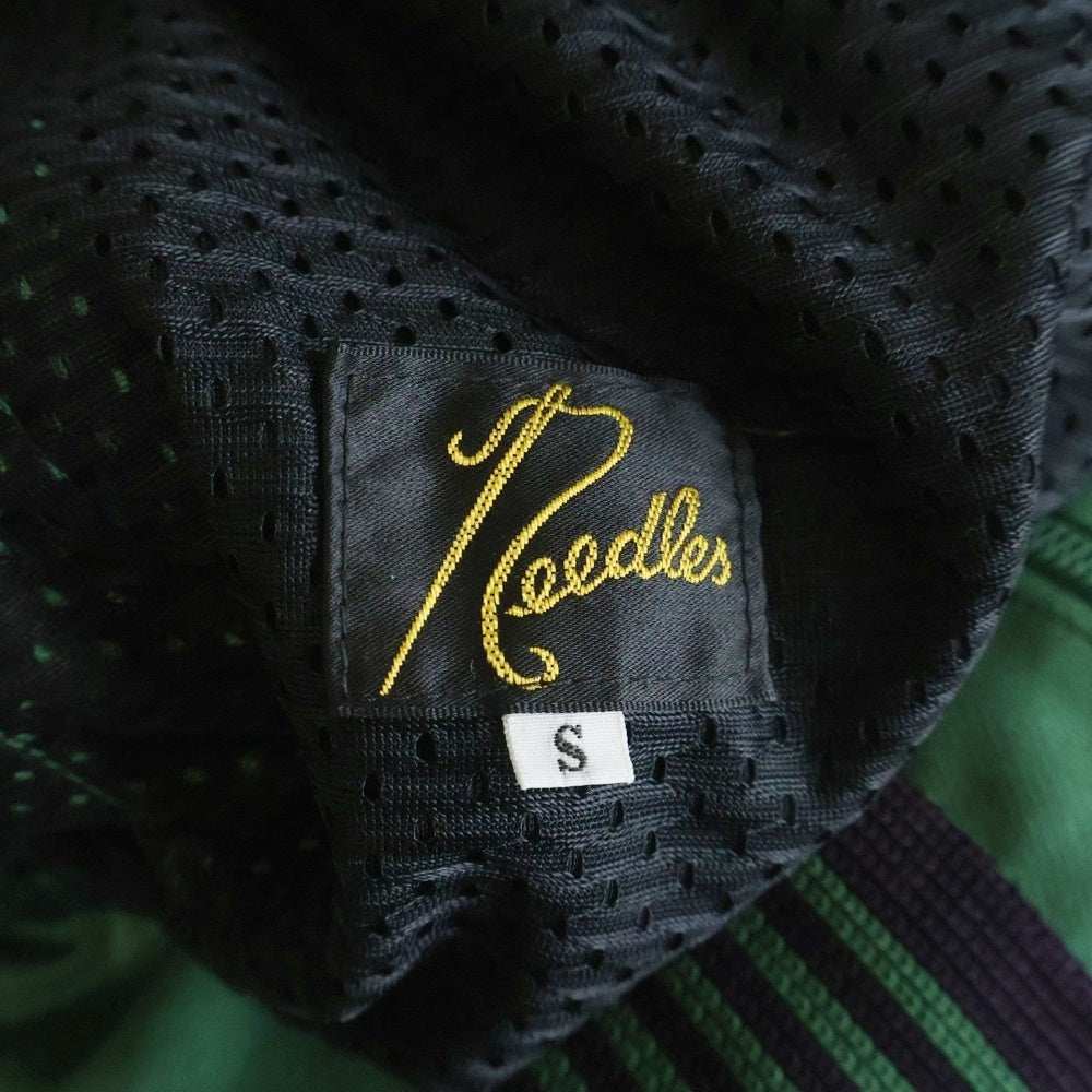 Needles(ニードルス) H.D.Track Pant ロゴ ワイド トラックパンツ グリーン/パープル MR290