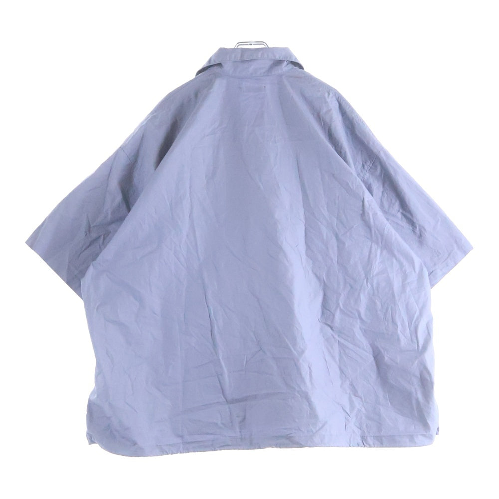 is-ness(イズネス) BALLOON WIDE SHIRT バルーンワイド 半袖シャツ ブルー 1022SSSHT03