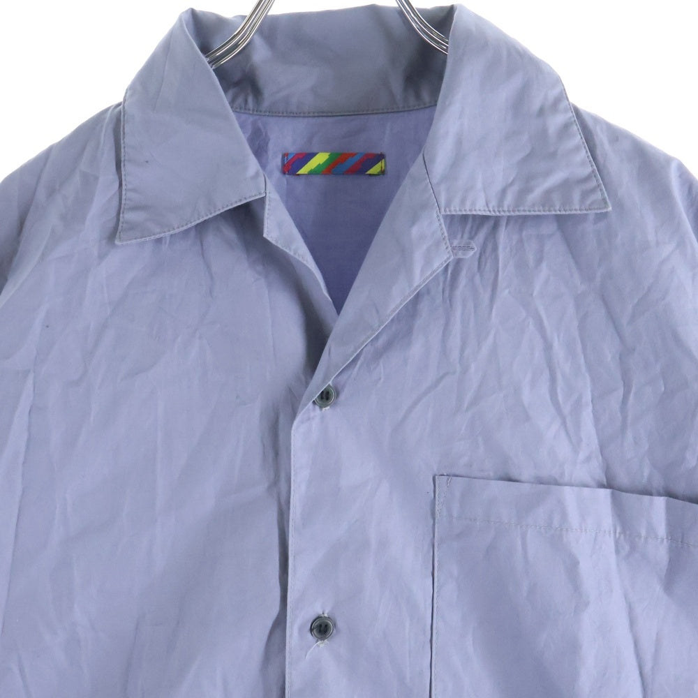 is-ness(イズネス) BALLOON WIDE SHIRT バルーンワイド 半袖シャツ ブルー 1022SSSHT03