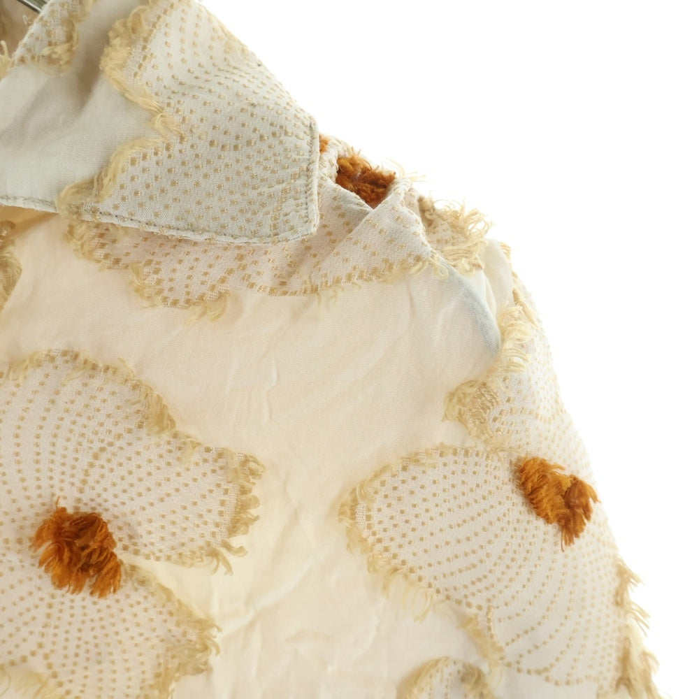 AiE(エーアイイー) Painter Shirt-CU/PE/C Floral Cut Jq MR976 総柄フラワー刺繍 長袖シャツ ベージュ