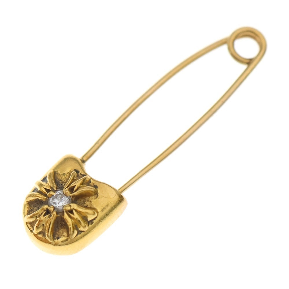 CHROME HEARTS(クロムハーツ) 22K SAFETY PIN CH PLS 1DIA 1ダイヤ セーフティーピン ピアス ゴールド