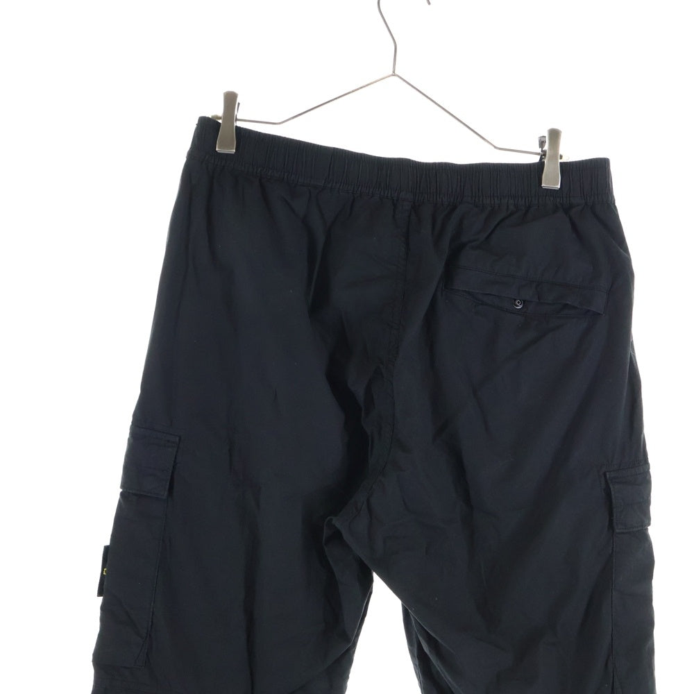 STONE ISLAND(ストーンアイランド) 25SS STRETCH COTTON TELA PARACADDUTE K1S153100031 ストレッチ コットン テラ カーゴパンツ ブラック