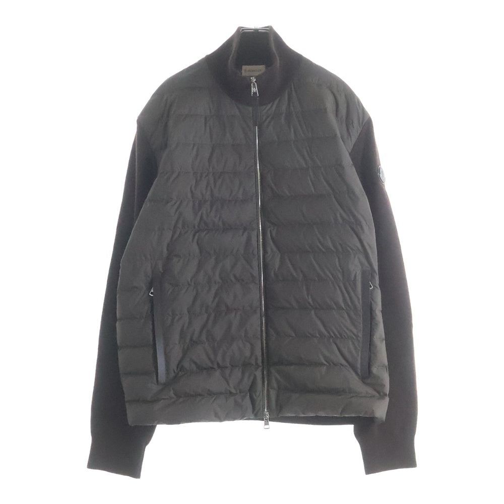 MONCLER(モンクレール) 25AW CARDIGAN TRICOT ダウン切替 ニットセーター カーディガン ブラウン K20919B00033 M4281