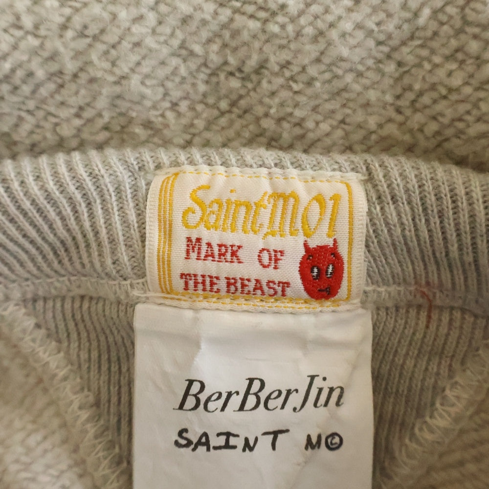 SAINT MICHAEL(セントマイケル) 25AW ×BerBerJin BB AFTER HOODED HOODIE SM-HR1-0000-C5 ベルベルジン ビービーアフター フーデッドフーディー プルオーバーパーカー グレー