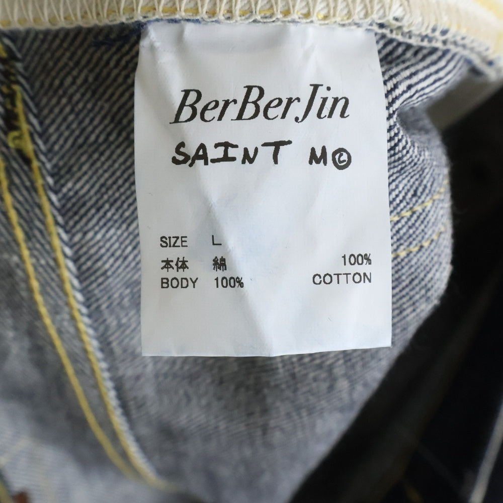 SAINT MICHAEL(セントマイケル) 25AW × BerBerJin 5PKTS REGID DENIM PANTS SM-HR1-0000-C61 ベルベルジン 5ポケット リジッドデニムパンツ ジーンズ インディゴ
