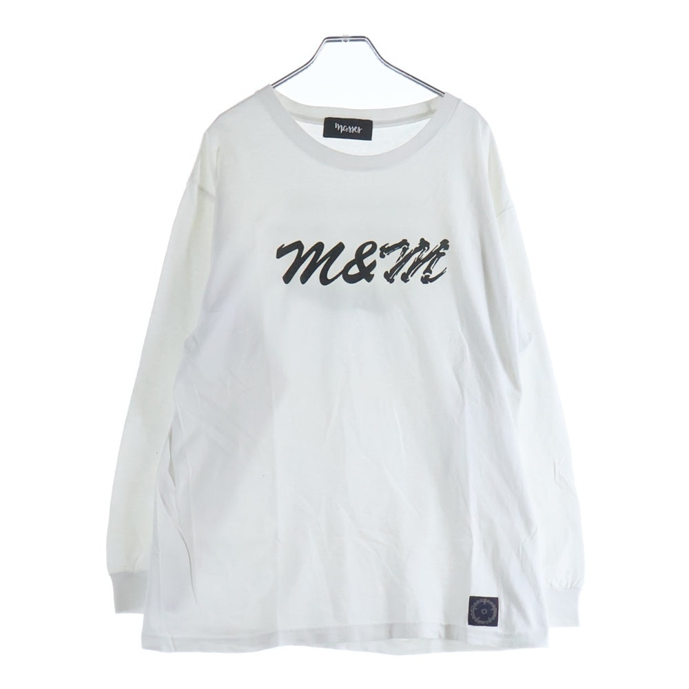 MASSES(マシス) ×M&M フロントロゴプリントクルーネック長袖Tシャツ 