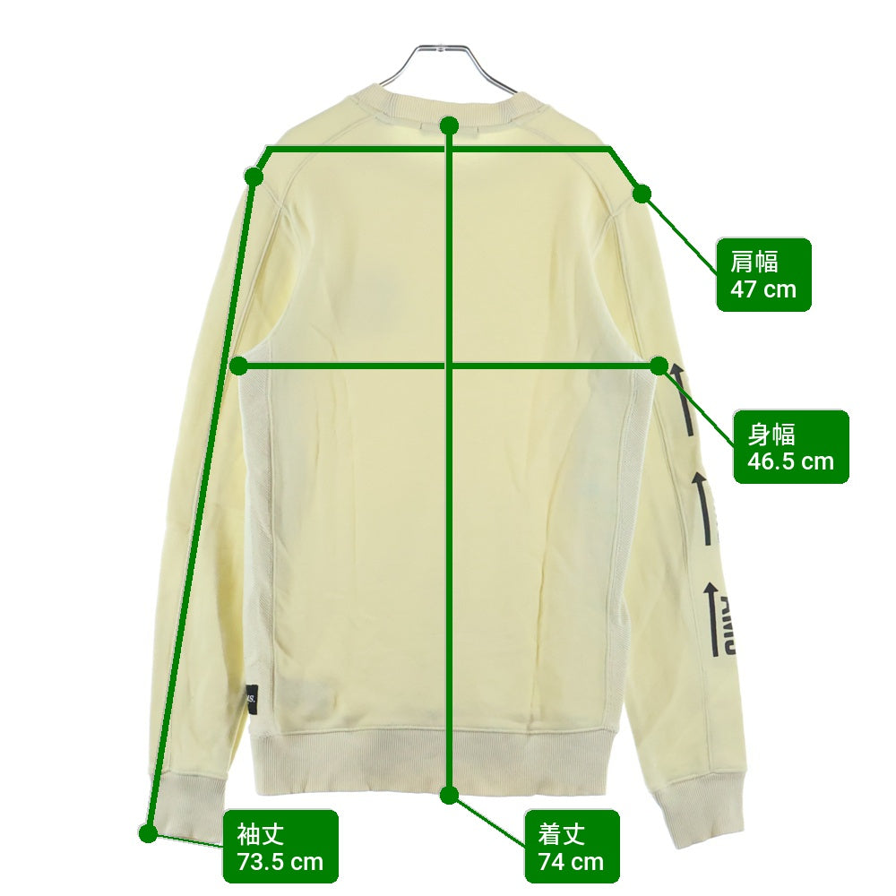 SCOTCH&SODA(スコッチ アンド ソーダ) 19AW No.22 PRINT SWEATSHIRT 152230-19-FWMM-D40 フロントロゴプリント クルーネック長袖スウェットトレーナー ベージュ