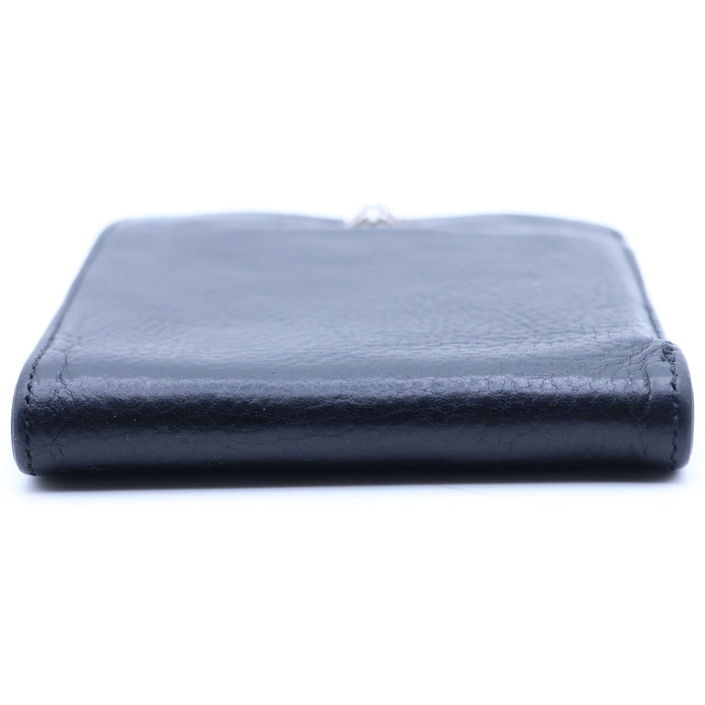 CHROME HEARTS(クロムハーツ) 1SNAP 1スナップ クロス ボールボタン レザーウォレット 財布 ブラック BCA361